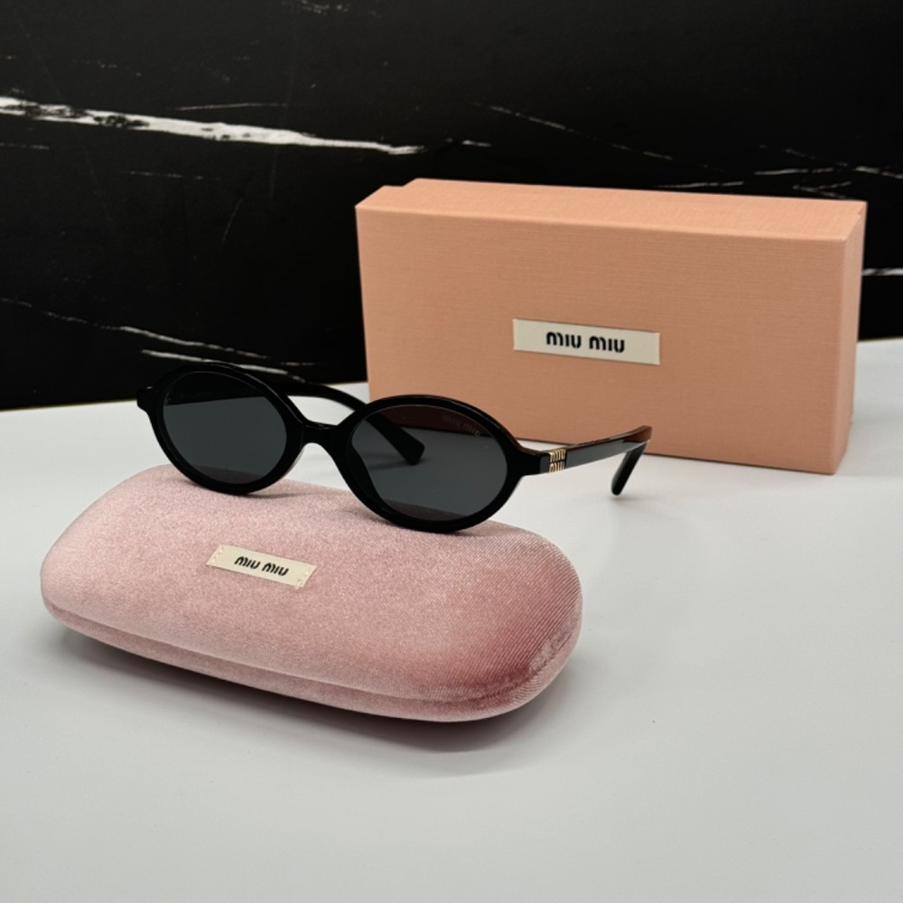 NEW MU 04ZS 1AB5S0 MIU MIU SUNGLASSES MU04ZS 1AB5S0 BLACK SMU 04ZS WOMEN - Picture 3 of 14